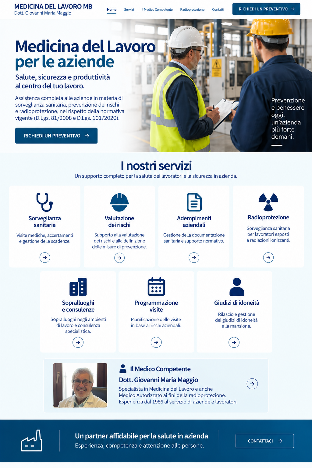 Medicina del Lavoro MB - Dott. Giovanni Maria Maggio, Medico Competente a Seveso e in Brianza